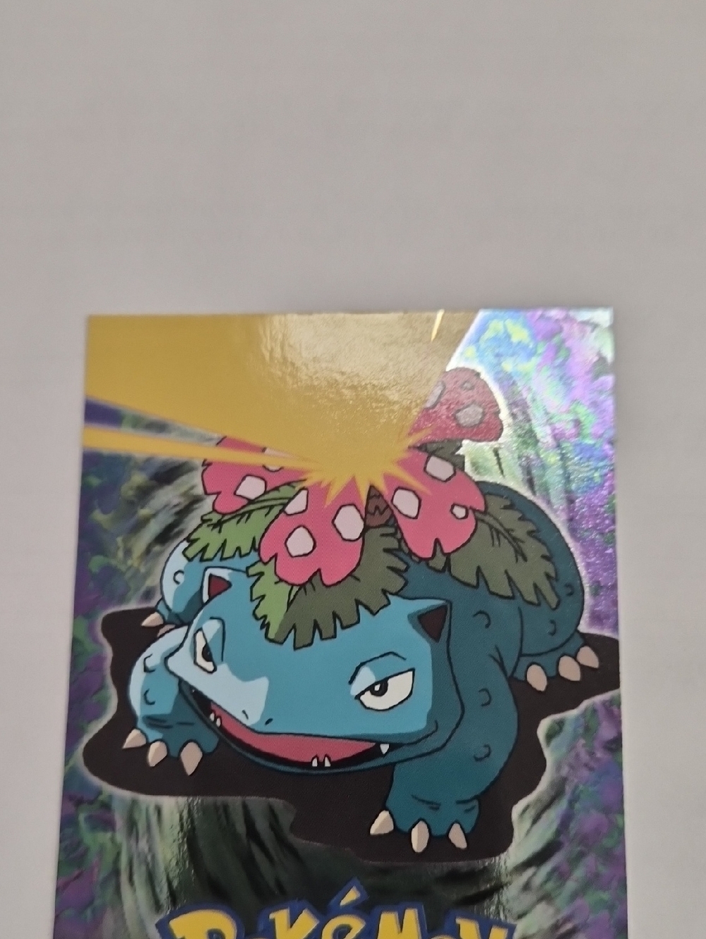 Venusaur Holographic Pokémon Card - Blue & Green